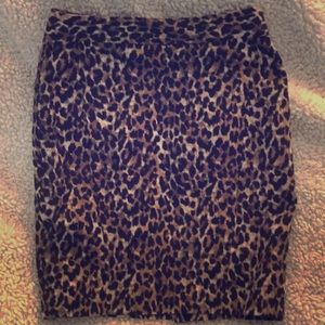 Cheetah Print Skirt by The Loft, Size 2P.
